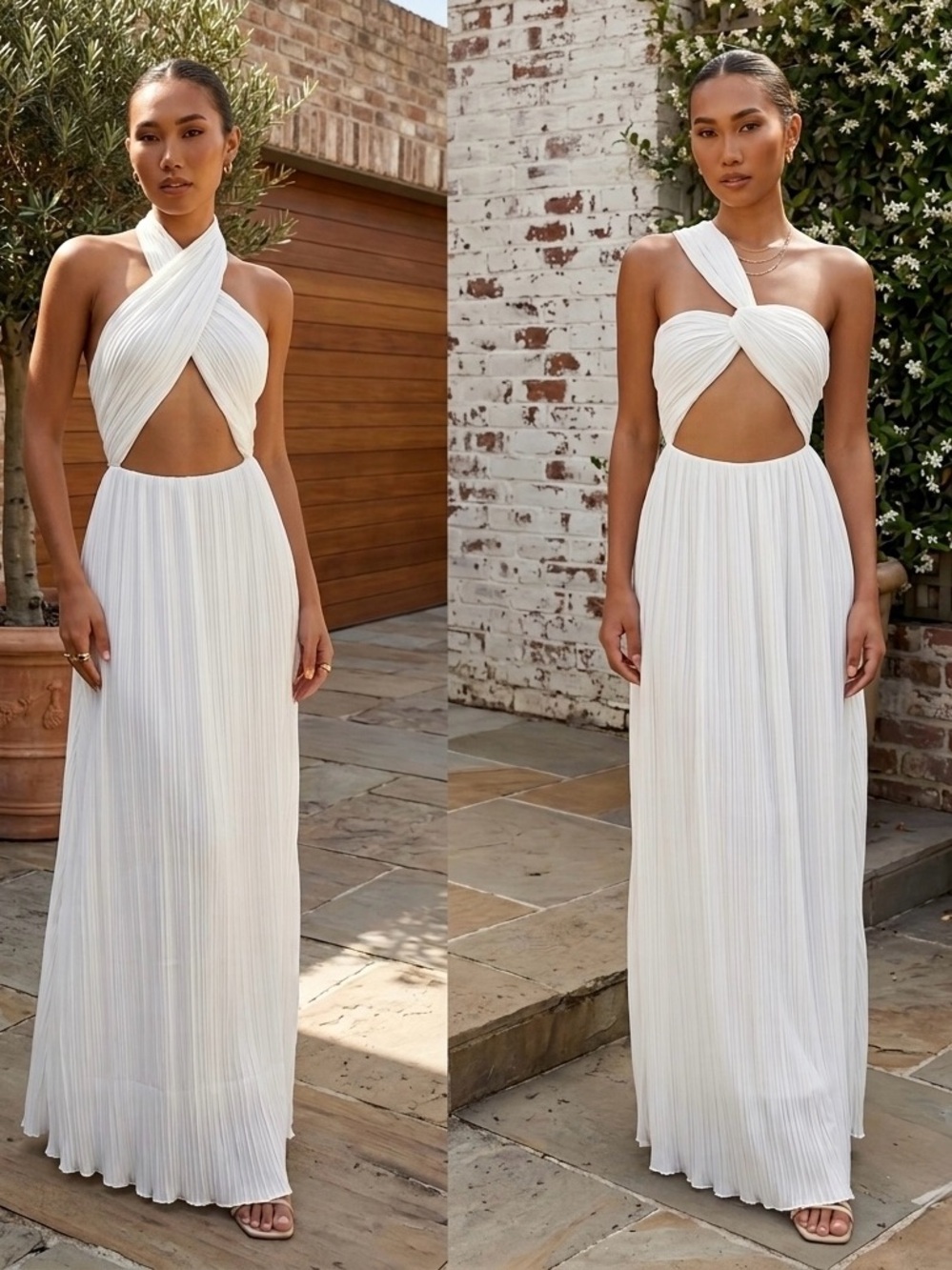 Sabo Sierra Rose White Maxi Dress size 6(M)